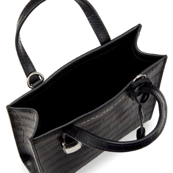 🔥Marc Jacobs Black Croc-Embossed Tote Bag - Picture 4 of 5
